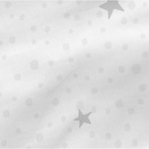 Drap housse HappyFriday BASIC KIDS Blanc Gris 60 x 120 x 14 cm Etoiles