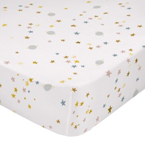 Drap housse HappyFriday Saturn Multicouleur 90 x 200 x 32 cm