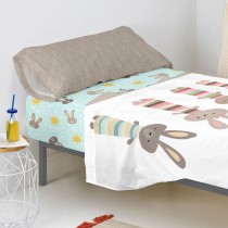 Drap housse HappyFriday MOSHI MOSHI Multicouleur 105 x 200 x 32 cm