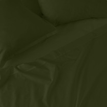 Fitted sheet HappyFriday BASIC Dark green 105 x 200 x 32 cm