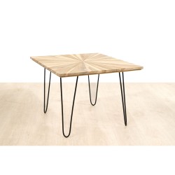 Table d'appoint Romimex Naturel bois de teck 60 x 45 x 60 cm