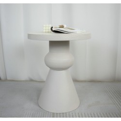 Side table Romimex Cream MDF Wood 40 x 49 x 40 cm