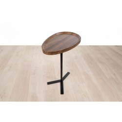 Table d'appoint Romimex Marron Noir Bois Métal 45 x 63 x 30 cm