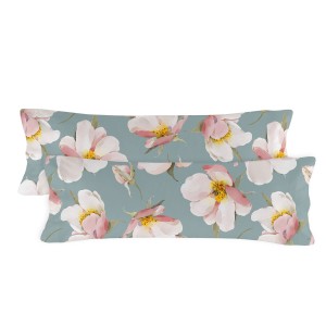 Taie d'oreiller HappyFriday Spring Blossom Multicouleur 45 x 110 cm (2 Unités)