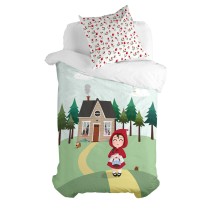 Pillowcase HappyFriday Mr Fox Red Riding Hood Multicolour 80 x 80 cm