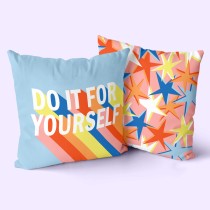 Housse de coussin HappyFriday Aware Do it  Multicouleur 50 x 50 cm 2 Pièces