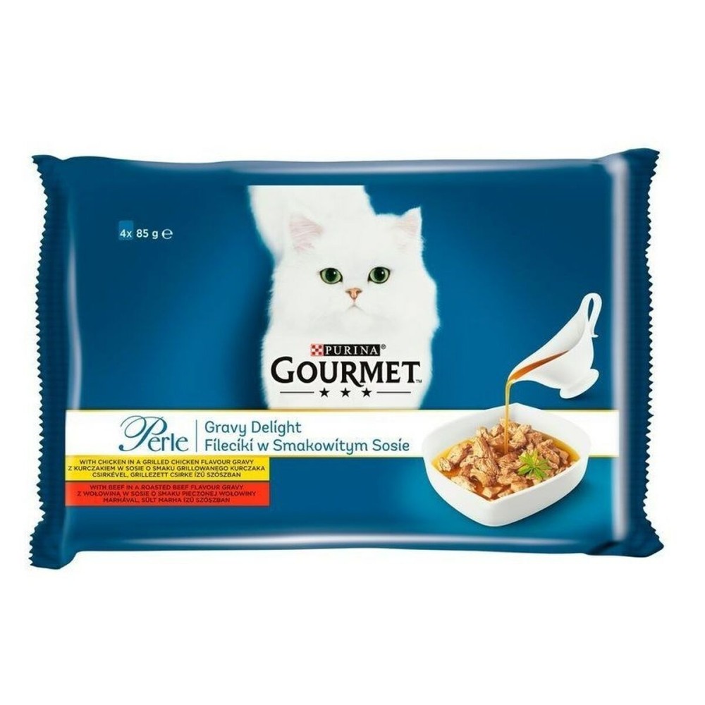 Aliments pour chat Purina GRMT Perle Poulet Veau 4 x 85 g