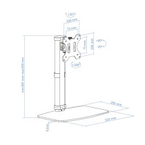 Support de table d'écran TooQ DB1127TN-W 17"-27"