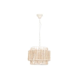 Suspension Home ESPRIT Blanc Marron Clair Bois Métal 25 W 38 x 38 x 29 cm