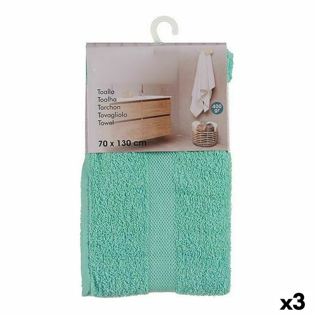 Serviette de toilette Berilo 5313 Turquoise 80 % coton 20 % Polyester 70 x 0,5 x 130 cm (3 Unités)