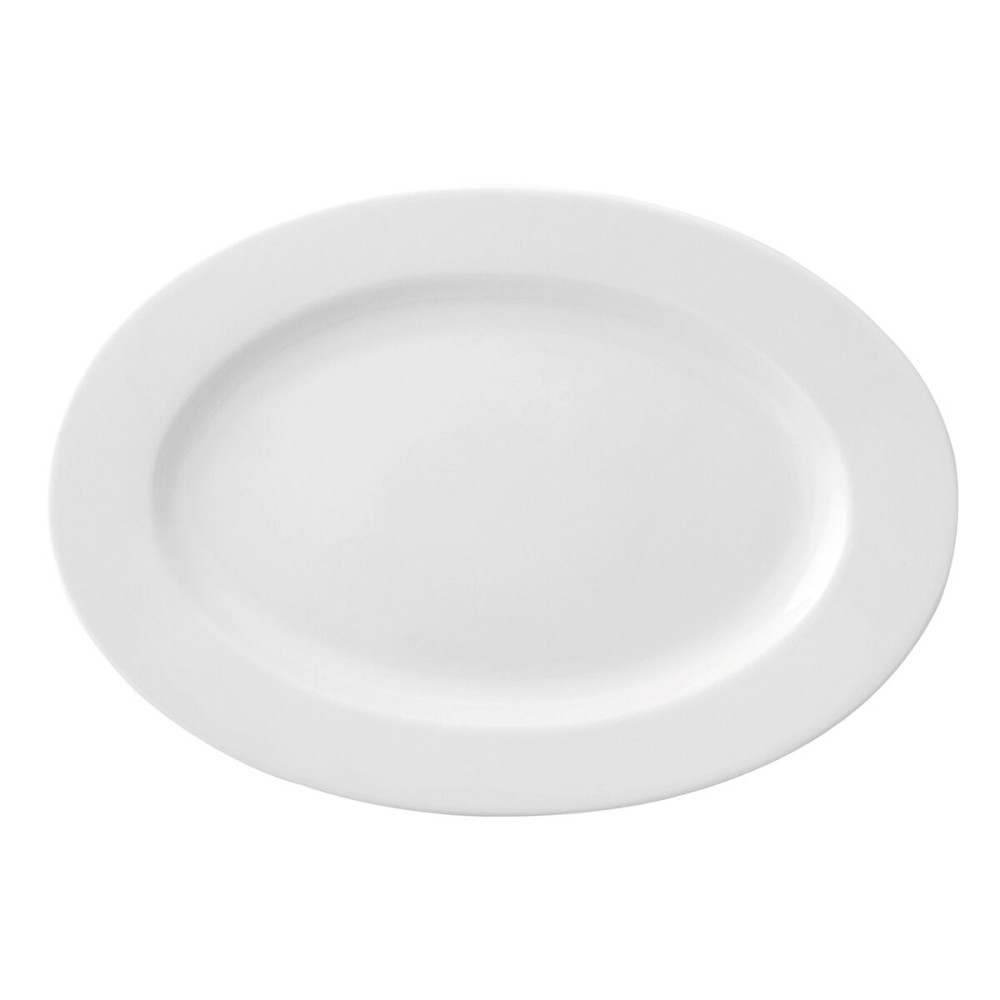 Assiette plate Ariane Prime Oblongue Céramique Blanc (22 x 20 cm) (12 Unités)