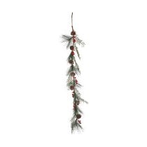 Guirlande de Noël Branche Marron Rouge Vert Plastique