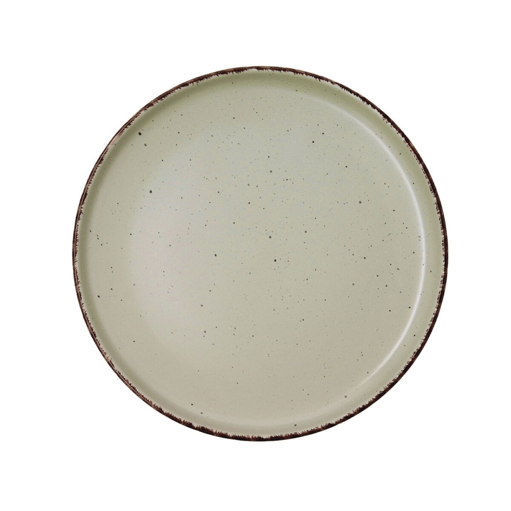 Flat Plate Quid Duna Green Ceramic 26,5 x 2,8 cm (6 Units)