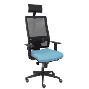 Office Chair with Headrest Horna P&C SBALI13 Sky blue