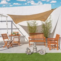 Shade Sails 500 x 500 x 1 cm Beige Polyethylene