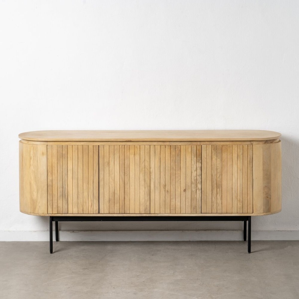 Buffet MONTMARTRE Noir Naturel Bois Fer bois et métal Bois de manguier 170 x 40 x 75 cm