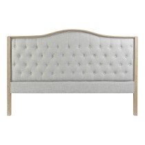 Headboard DKD Home Decor Dark grey Rubber wood 160 x 10 x 120 cm