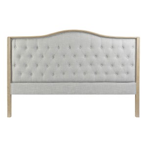 Headboard DKD Home Decor Dark grey Rubber wood 160 x 10 x 120 cm