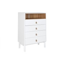 Caisson à Tiroirs Home ESPRIT Blanc Naturel polypropylène Bois MDF 80 x 40 x 117 cm