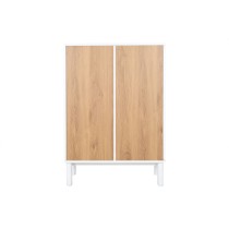 Chest of drawers Home ESPRIT White Natural polypropylene MDF Wood 80 x 40 x 117 cm