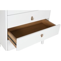 Chest of drawers Home ESPRIT White Natural polypropylene MDF Wood 80 x 40 x 117 cm