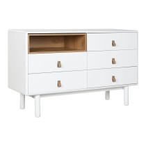 Kommode Home ESPRIT Weiß natürlich Polypropylen Holz MDF 120 x 40 x 75 cm