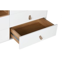 Chest of drawers Home ESPRIT White Natural polypropylene MDF Wood 120 x 40 x 75 cm