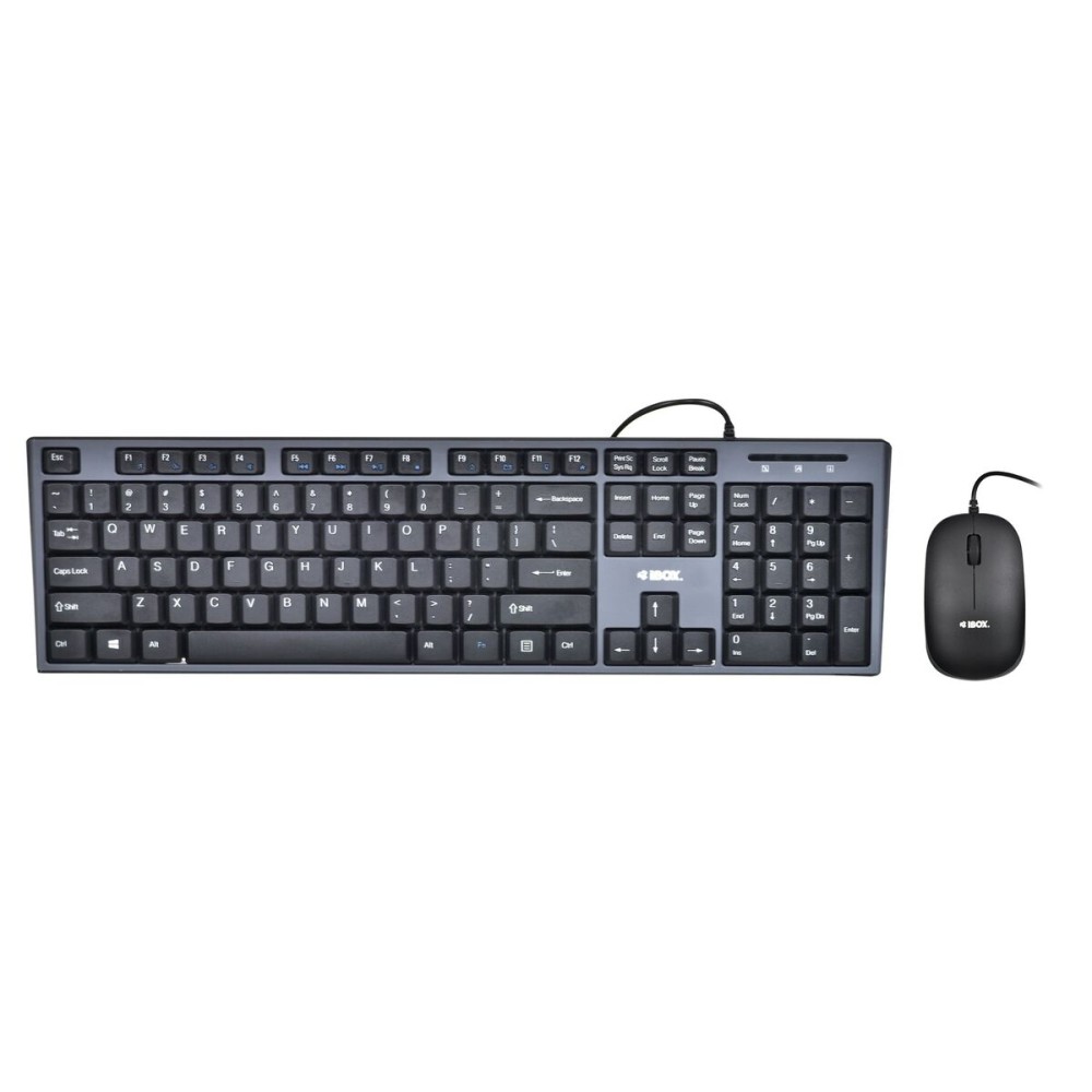 clavier et souris Ibox IKMS606 Qwerty US Noir QWERTY