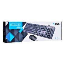 clavier et souris Ibox IKMS606 Qwerty US Noir QWERTY