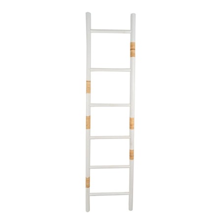 porte-manteaux Romimex Blanc osier Bois d'épicéa Escalier 49 x 180 x 4 cm