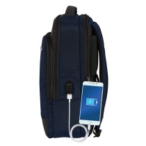 Rucksack for Laptop and Tablet with USB Output Safta Business Dark blue (29 x 44 x 15 cm)