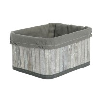 Set de basket DKD Home Decor Blanc Gris Bambou Bois MDF 51 x 35 x 33 cm