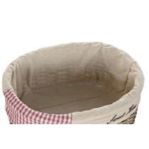 Lot de paniers DKD Home Decor Rouge Beige Naturel osier Cottage 51 x 37 x 56 cm (5 Pièces) (5 Unités)