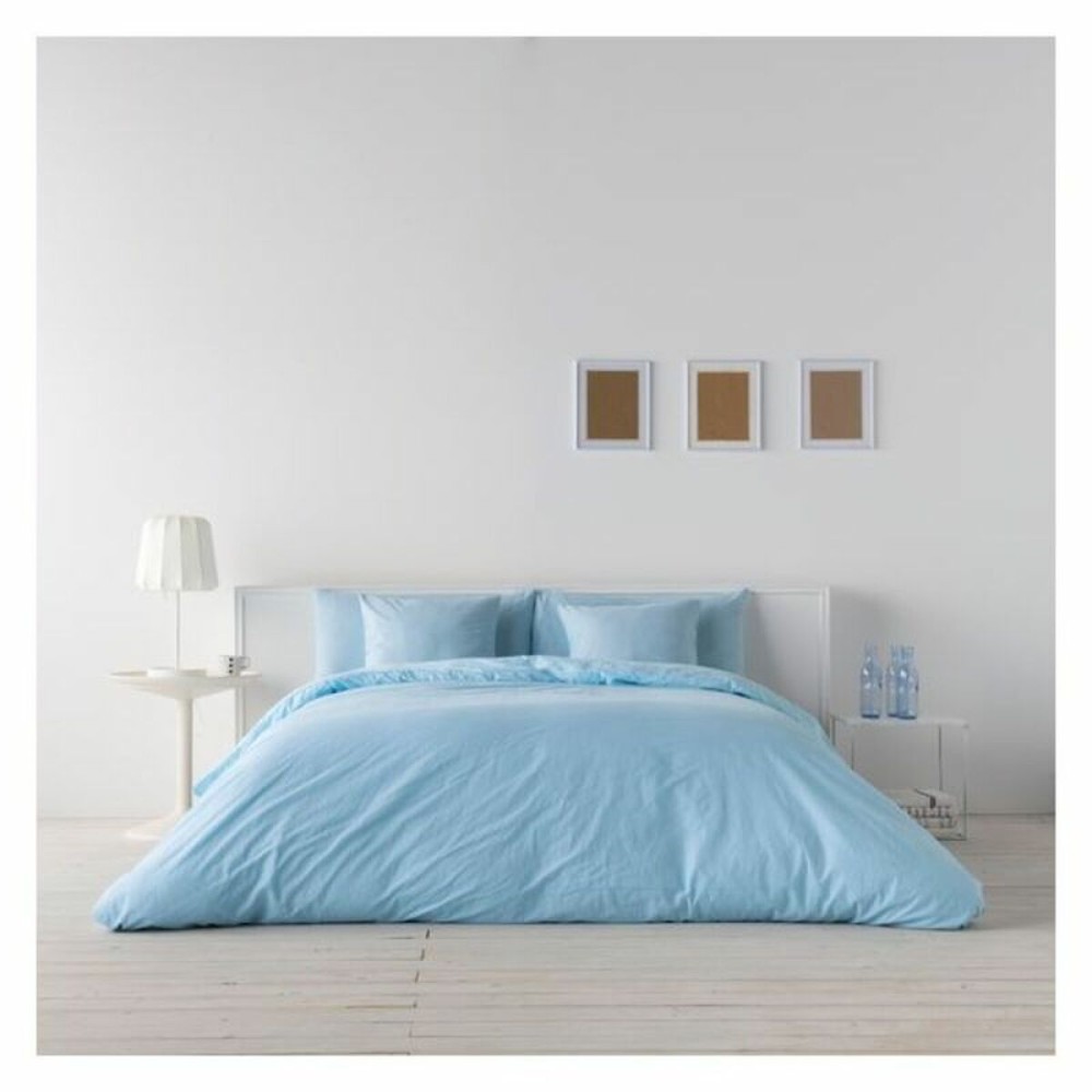 Housse de Couette Naturals Lino Bleu clair Bleu