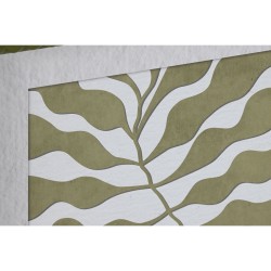 Cadre Home ESPRIT Blanc Vert Tropical Feuille d'une plante 40 x 2,5 x 50 cm (4 Unités)