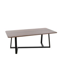 Beistelltisch Romimex Braun Schwarz Holz Metall 120 x 44 x 60 cm