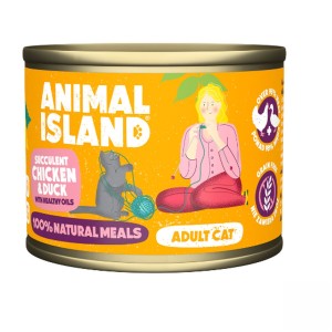 Katzenfutter ANIMAL ISLAND Adult cat Huhn Ente 200 g