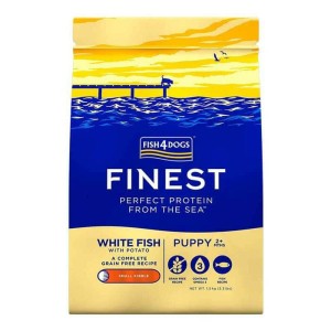 Futter FISH4DOGS Finest Puppy Small Complete White fish Fisch 1,5 Kg