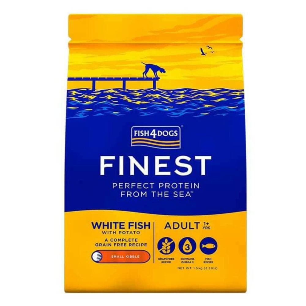 Futter FISH4DOGS Finest Ocean White Fish 1,5 Kg