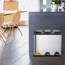 Recycling Papierkorb Kitchen Move Zoe Silberfarben Mit Pedal