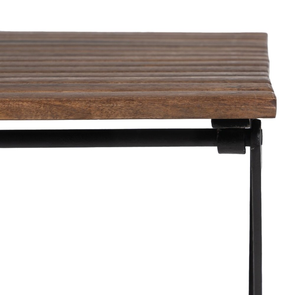 Table d'appoint 70 x 70 x 76 cm Naturel Noir Bois Fer