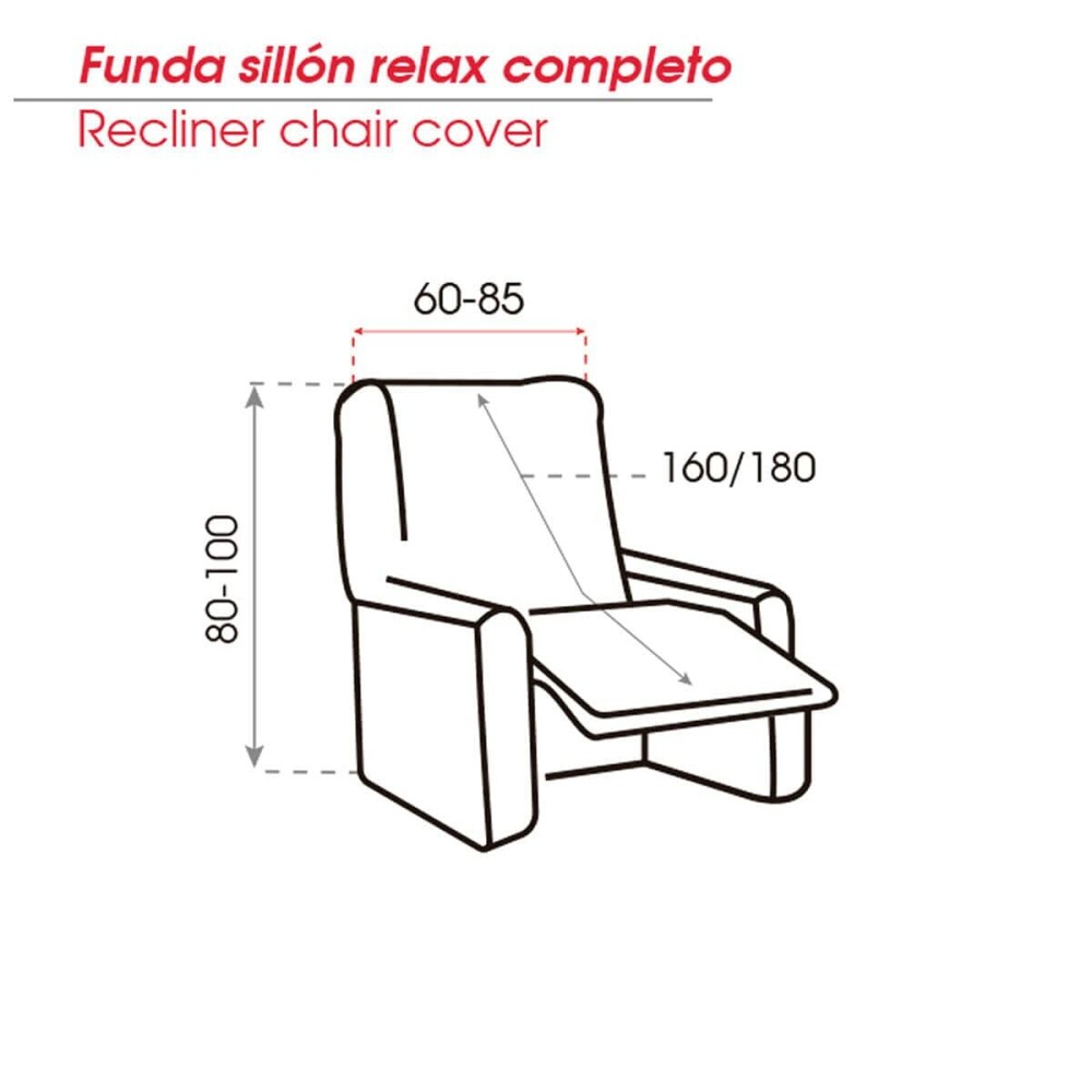 Armchair slipcovers Belmarti Bali Grey 60-85 x 160/180 x 60-100 cm 1 place