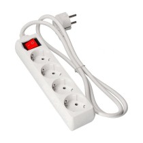 4-socket plugboard with power switch EDM Schuko (3 m)