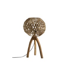 Lampe de bureau Romimex Naturel Teck Fibre 40 x 40 x 40 cm