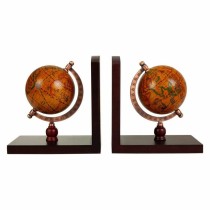 porte-livre Alexandra House Living Marron Métal ABS Bois MDF Globe terrestre 9 x 16 x 15 cm