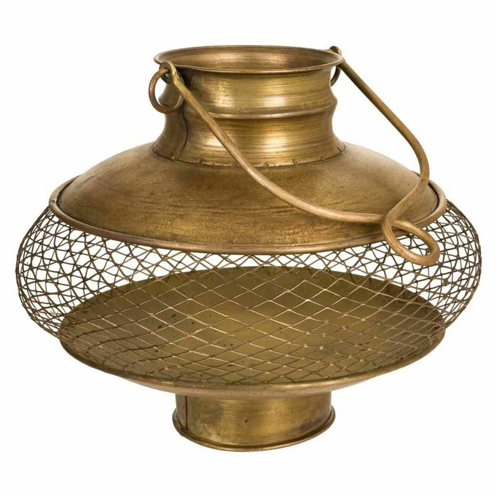 Vase Alexandra House Living Brass Iron 29 x 26 x 29 cm