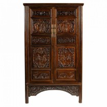 Armoire Alexandra House Living Marron Bois 40 x 160 x 95 cm Oriental 2 Etagères