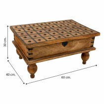 Chest Alexandra House Living Brown Metal Mango wood 40 x 30 x 60 cm Traditional style