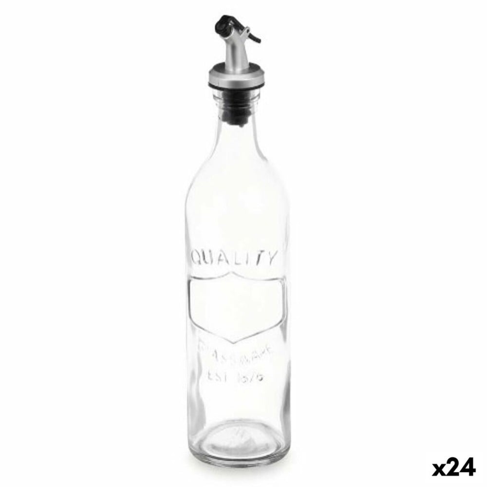 Ölfläschchen Vivalto YHP-SZ57A/TH12 Durchsichtig Glas Mit Relief 500 ml (24 Stück)