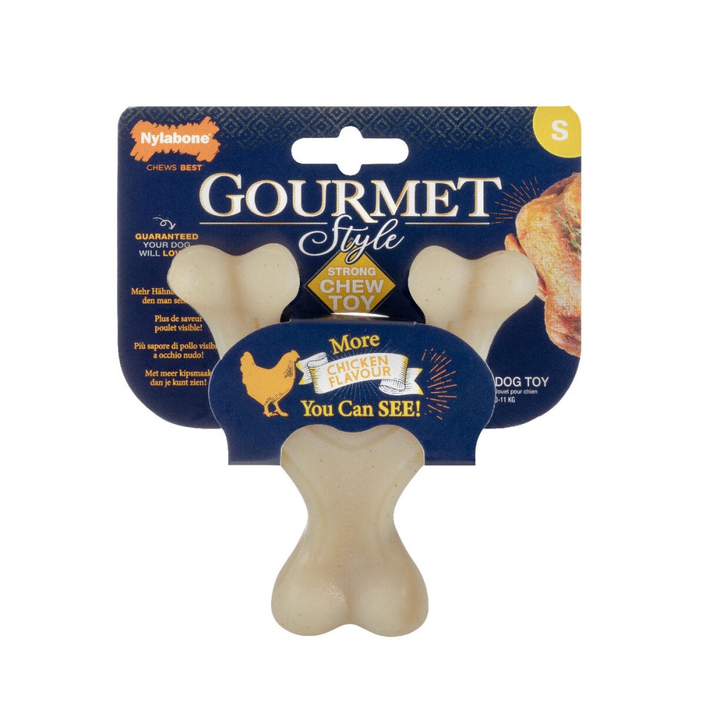 Jouet pour chien Nylabone Poulet 20 Crème animaux